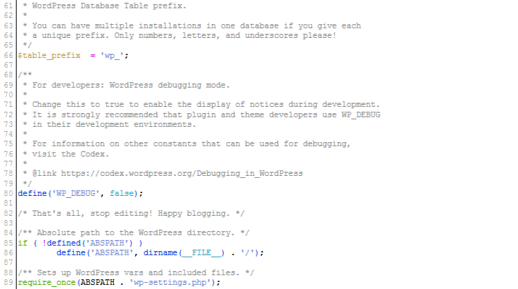 Wp-Config Dosyası
